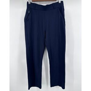 Afitne Navy Blue High Waisted Straight Leg Yoga Dress Pants Small 607/27 Womens